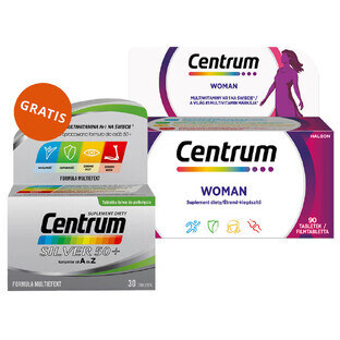 Centrum Woman, 90 comprimidos + Centrum Silver 50+, 30 comprimidos gratis