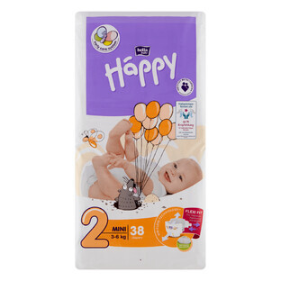 Bella Baby Happy, pannolini, taglia 2 Mini, 3-6 kg, 38 pz.