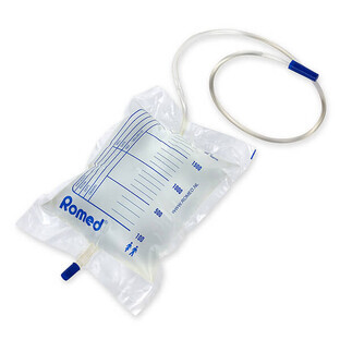 Bolsa de recogida de orina, estéril, con válvula, 2 L, 1 pieza