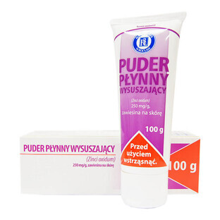 Polvere essiccante liquida 250 mg/g, sospensione cutanea, 100 g