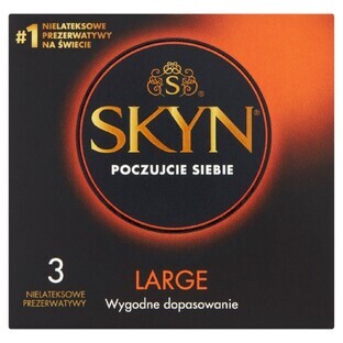 Unimil Skyn Large latexvrije condooms, 3 stuks