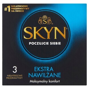 Unimil Skyn Extra Moist, latex-free condoms, 3 pieces