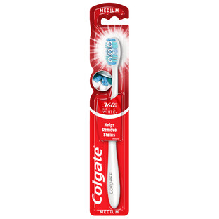 Colgate 360° Max White One, brosse à dents, moyenne, 1 pièce