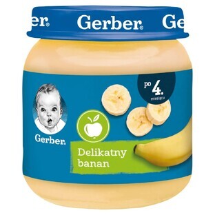 Gerber, Dessert, delicate banana, after 4 months, 125 g