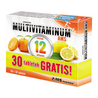 Multivitaminum AMS Forte, 60 tablets + 30 free tablets