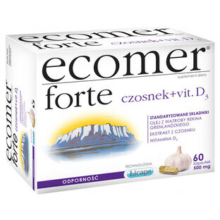 Ecomer Forte Ajo + vit. D3, 60 cápsulas