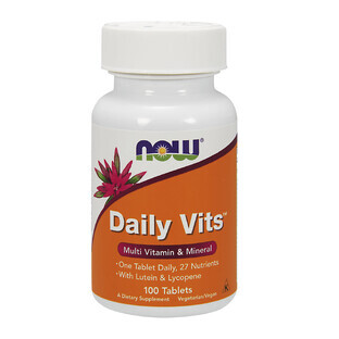 Now Foods Daily Vits, vitamine și minerale, 100 comprimate