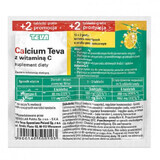 Calcium Teva with vitamin C, orange flavor, 14 effervescent tablets