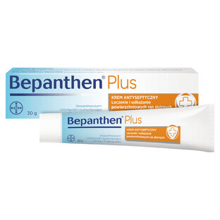Bepanthen Plus (50 mg + 5 mg)/ g, crema antiséptica para heridas, 30 g