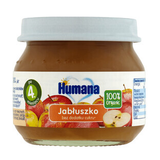 Humana 100% Bio, Postre de manzana, después de 4 meses, 80 g