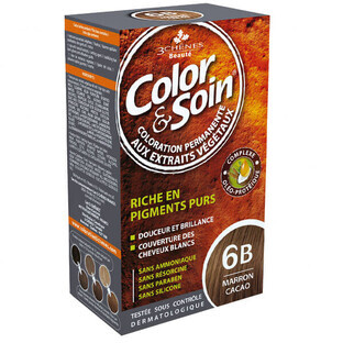 Color&amp;Soin, haarverf, 6B, cacaobruin, 135 ml