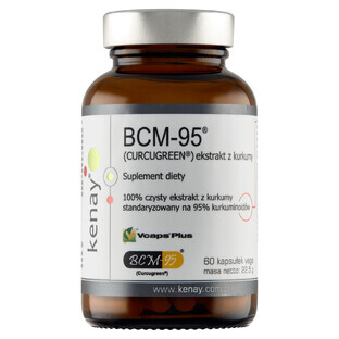 Kenay BCM-95, estratto di curcuma, 60 capsule vegetali