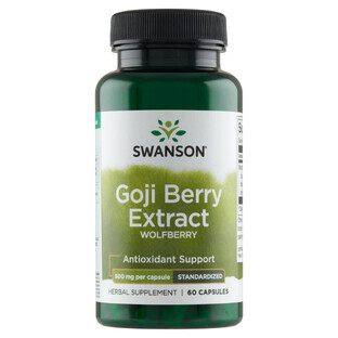 Swanson Extracto de Bayas de Goji, wolfberry, 60 cápsulas