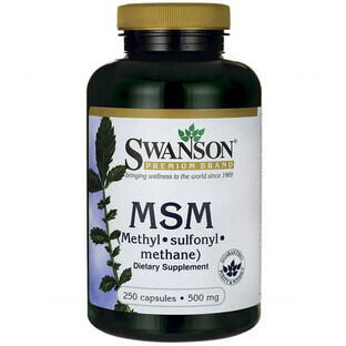 Swanson MSM, Methylsulfonylmethan 500 mg, 250 Kapseln