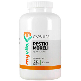 MyVita Noccioli di albicocca, noccioli amari, 250 capsule