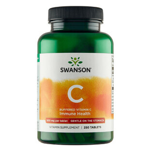 Swanson C, vitamina C tamponada 500 mg, 250 comprimidos