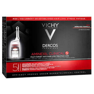 Vichy Dercos Aminexil Clinical 5 Hair Loss Treatment for Men 6ml x 21 ampoules