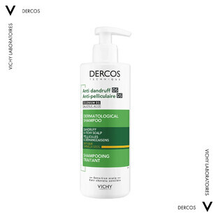 Vichy Dercos Antiforfora DS, shampoo antiforfora, capelli secchi, 390 ml
