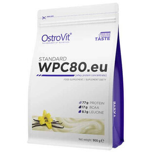 OstroVit Standard WPC80.eu, sabor vainilla, 900 g