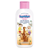 Bambino Kids, 2 in 1 body and hair wash gel, Bolek i Lolek i surykatki, from 1 year, 400 ml