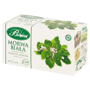 Bi Fix Mulberry white, herbal tea, 2 gx 20 sachets