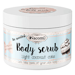 Nacomi, exfoliant cu zahăr pentru corp, prăjitură ușoară cu nucă de cocos, 200 g