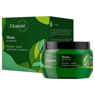 Element, regenererend haarmasker, basilicum + argan, 200 ml
