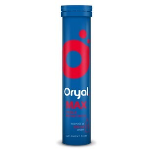 Oryal Max, raspberry flavor, 15 effervescent tablets
