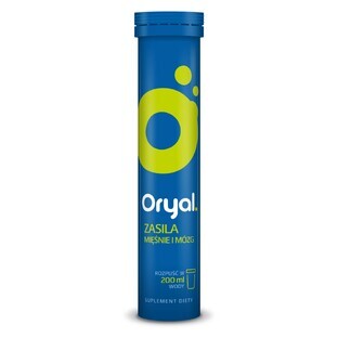 Oryal, lime and lemon flavor, 20 effervescent tablets