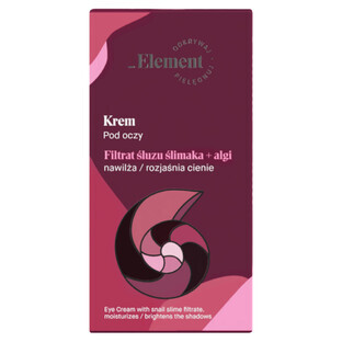 Element, crema per il contorno occhi, filtrato di muco di lumaca + alghe, 30 ml