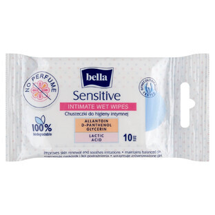 Bella Sensitive, toallitas húmedas para la higiene íntima, 10 uds.