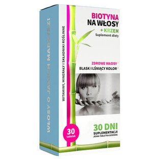 Noble Health Biotina para cabello + silicona, 30 comprimidos