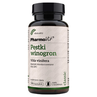 PharmoVit Extrait de pépins de raisin avec OPC, 90 gélules