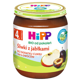 HiPP Owoce Bio, plums and apples, after 4 months, 125 g