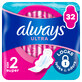Always Ultra, toallas sanitarias con alas, talla 2, Super, 32 piezas