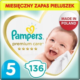 Pampers Premium Care, luiers, maat 5, 11-16 kg, 136 stuks