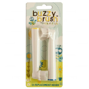Jack'n'Jill, Buzzy Brush, tips for electric toothbrush, 2 pieces
