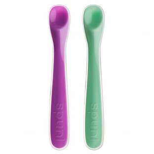 Spuni feeding spoon, level 2, green and purple, from 8 months, 2 pieces