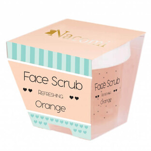 Nacomi, exfoliante refrescante de azúcar para cara y labios, naranja, 80 g
