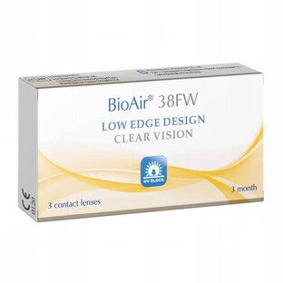 BioAir 38FW, lentilles de contact, trimestrielles, -2,50, 3 pièces
