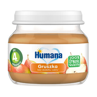 Humana 100% organic, desert de pere, după 4 luni, 80 g