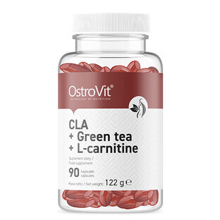 OstroVit CLA + Té Verde + L-Carnitina, 90 cápsulas