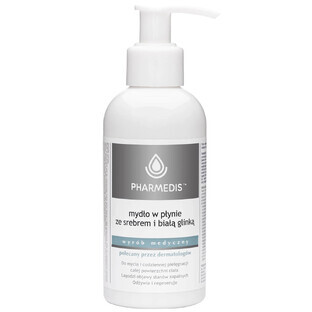Pharmedis, sapone liquido con argento e argilla bianca, 150 ml