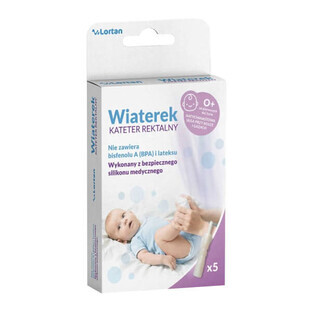 Lortan Vortex rectal catheter for children, 5 pieces