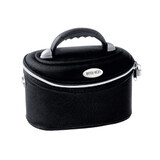Inter-Vion, cosmetic case, oval, large, black