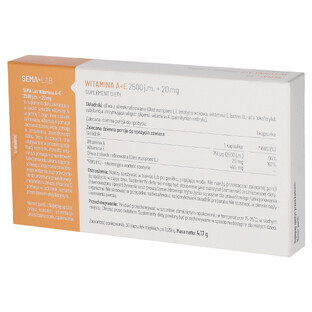 SEMA Lab Vitamin A+E 2500 IU + 20 mg, 30 soft capsules