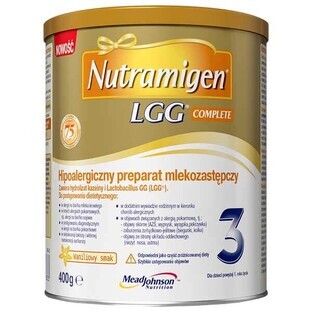 Nutramigen 3 LGG Complete, hypoallergene melkvervanger, vanaf 1 jaar, vanillesmaak, 400 g