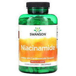 Swanson Niacinamida, niacina 500 mg, 250 cápsulas