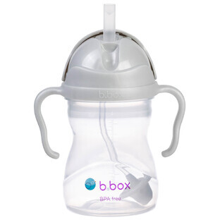B.Box, bouteille avec paille, gris, à partir de 6 mois, 240 ml