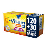 D-Vitum Forte Max 4000 IU, 120 capsules + 30 free capsules CONTAINED PACKAGE